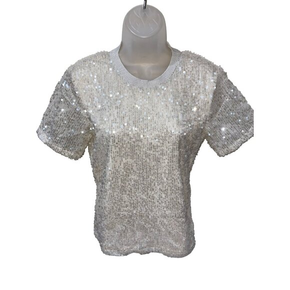 Grey Lab SEQUIN OPEN BACK TOP Size Small - Picture 9 of 10